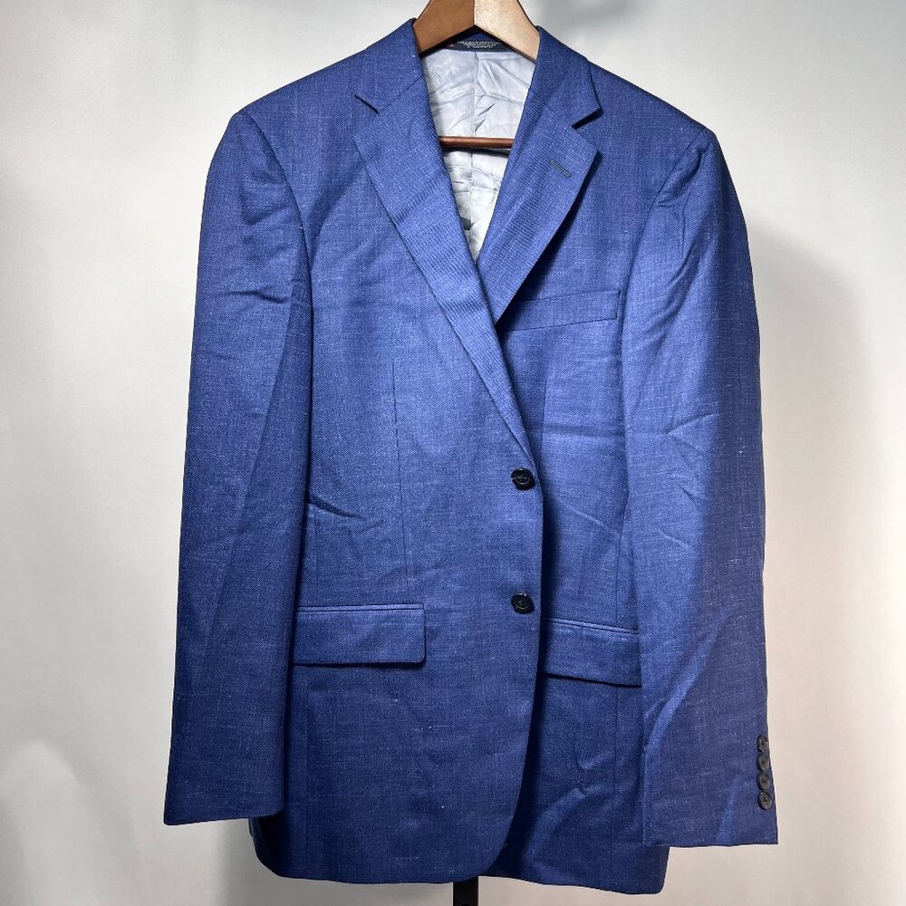 NWT WALTER MORTON 40R Royal Blue 2 Btn Worsted Wool Blazer Made in USA